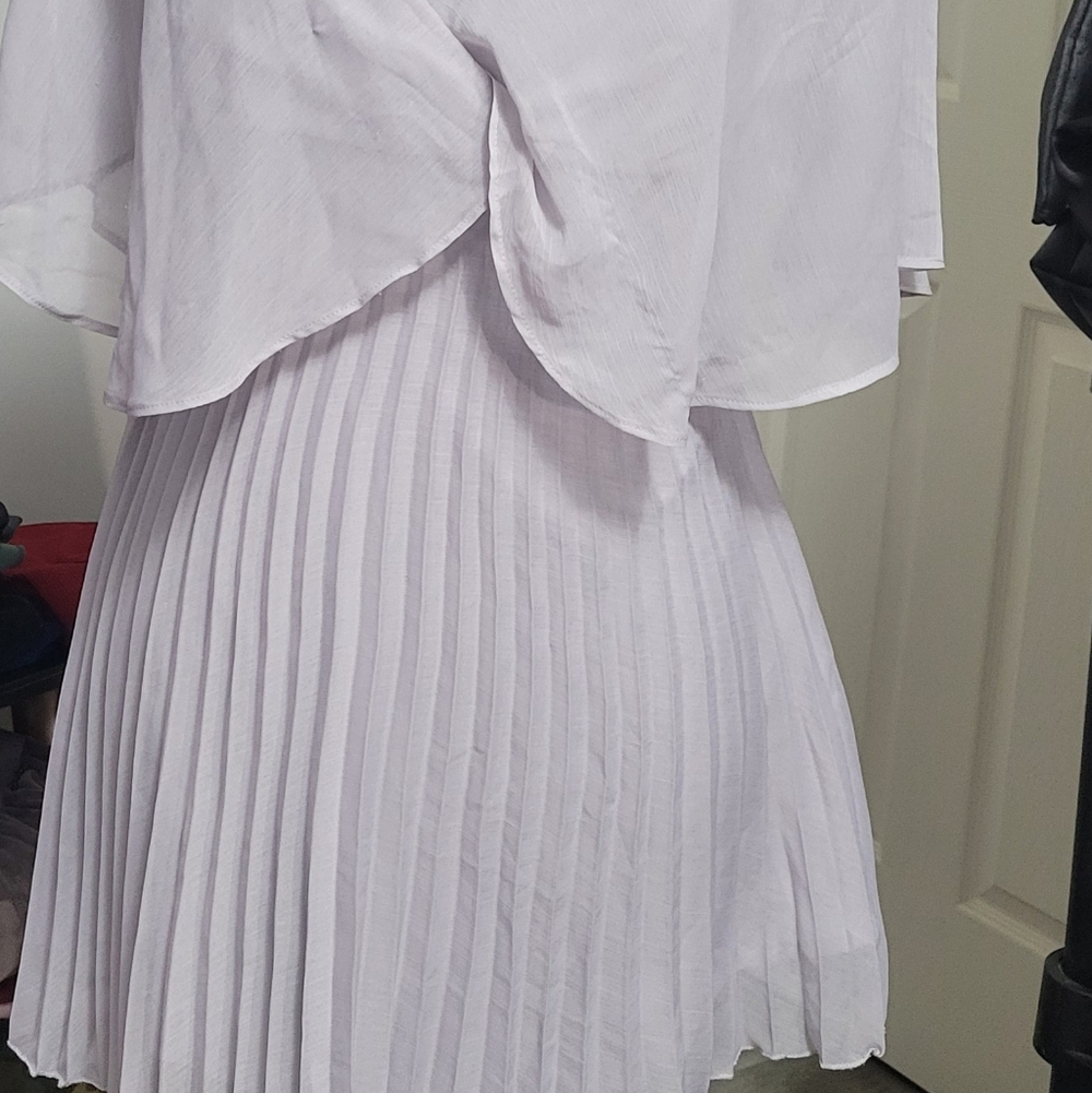 Asos Size 6 NWT Lilac Flutter Sleeve Mini Dress - Picture 4 of 7